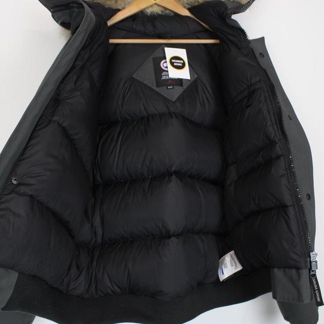 Canada Goose Graphite Grey Chilliwack Bomber Down Jacket with Fur Trim