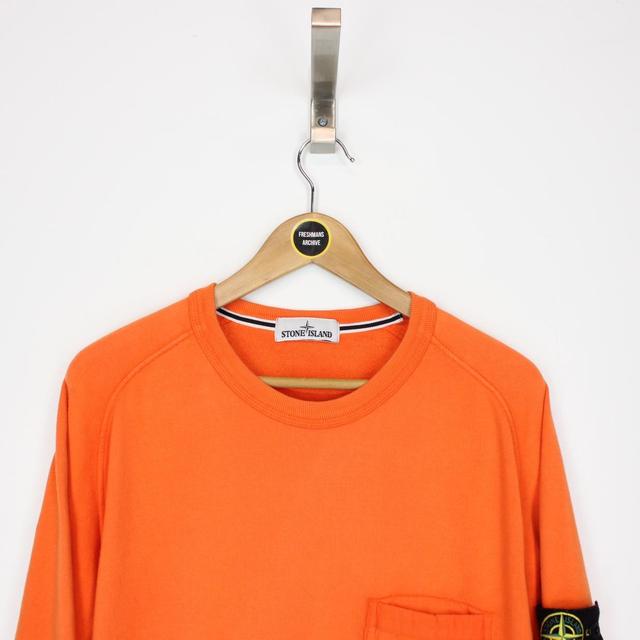 Stone Island SS 2015 Orange Cotton Sweatshirt Jumper