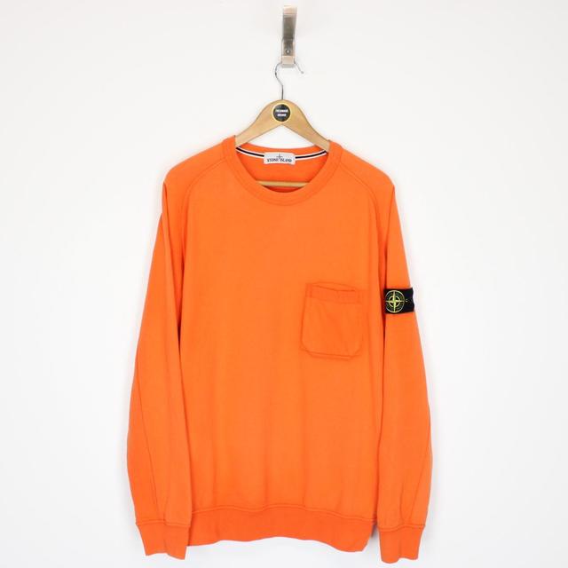 Stone Island SS 2015 Orange Cotton Sweatshirt Jumper