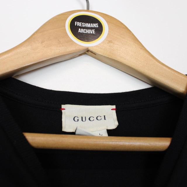 Gucci Black and White Logo Print Short Sleeve T-Shirt