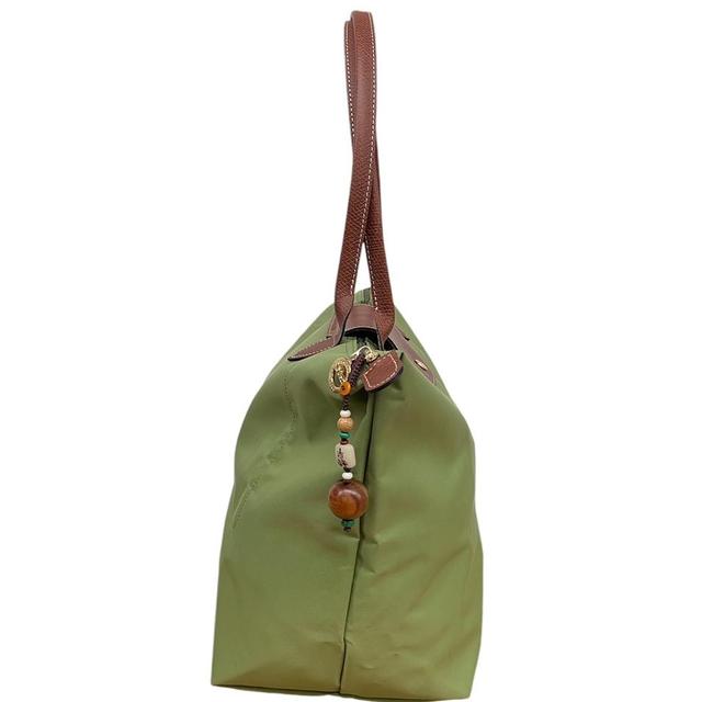 Longchamp Green and Brown Le Pliage Original Shoulder Tote Bag