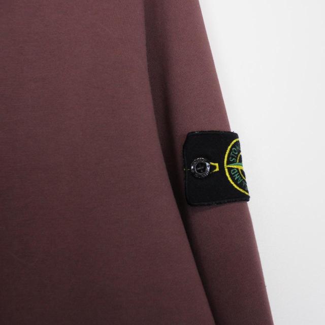 Stone Island SS 2021 Burgundy Cotton Sweatshirt Jumper