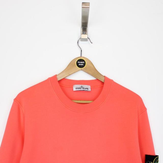 Stone Island SS 2022 Coral Orange Cotton Sweatshirt Jumper