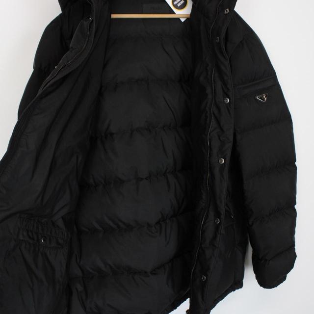 Prada Nylon Black Full Zip Down Puffer Jacket