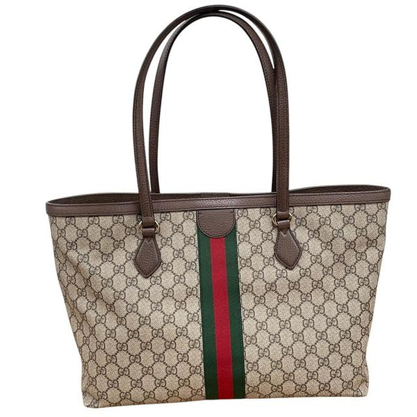 Gucci Ophidia GG Monogram Beige and Brown Medium Tote Bag