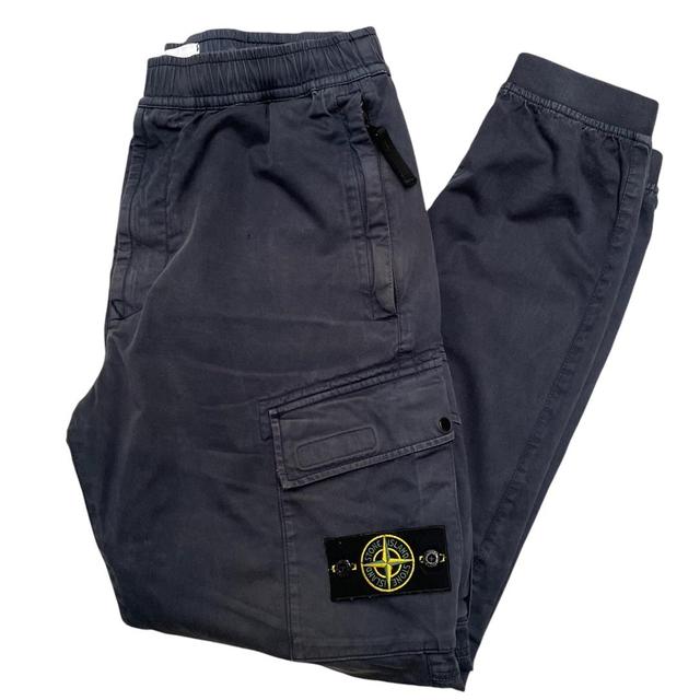 Stone Island AW 2021 Navy Blue RE-T Fit Cargo Trousers