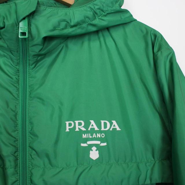 Prada Re-Nylon Green and White Full Zip Windbreaker Jacket