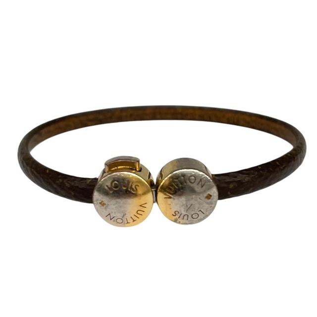 Louis Vuitton Brown and Gold Historic Mini Monogram Bracelet