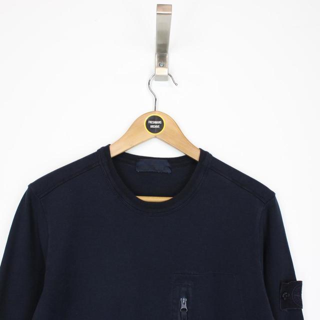 Stone Island Ghost AW 2017 Navy Blue Crew Neck Sweatshirt Jumper