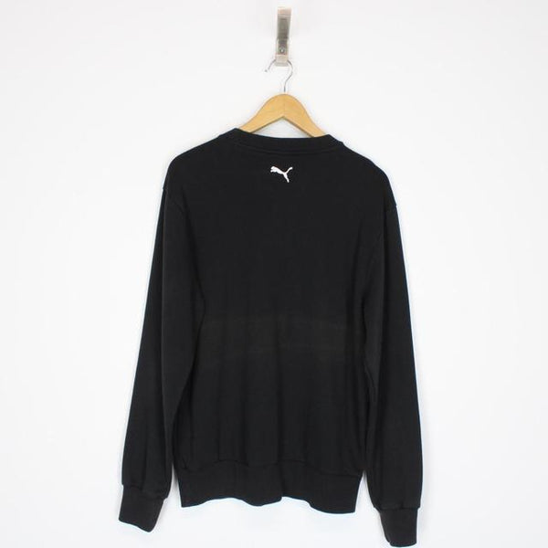 Vintage 00s Puma Black and White Sweatshirt Jumper