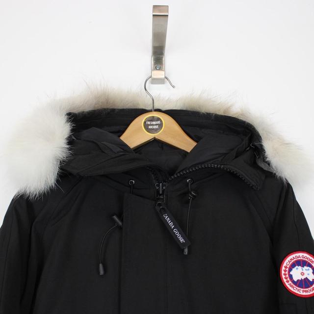 Canada Goose Black Chilliwack Bomber Down Jacket with Fur Trim