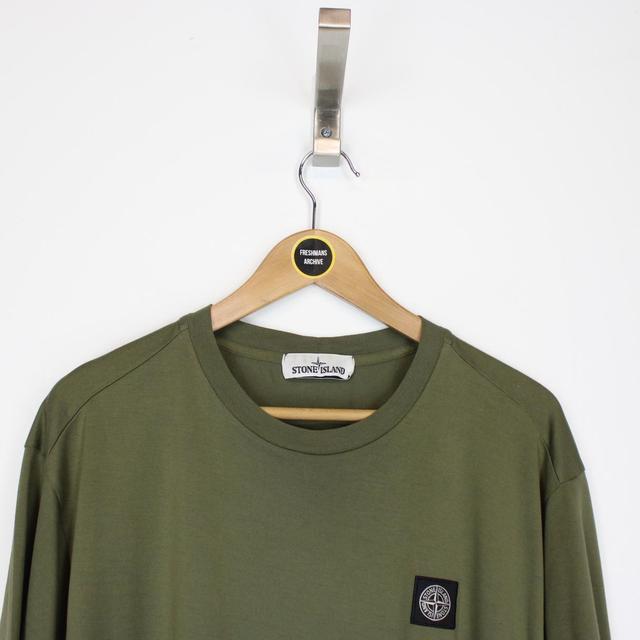 Stone Island Green Short Sleeve Compass Logo T-Shirt