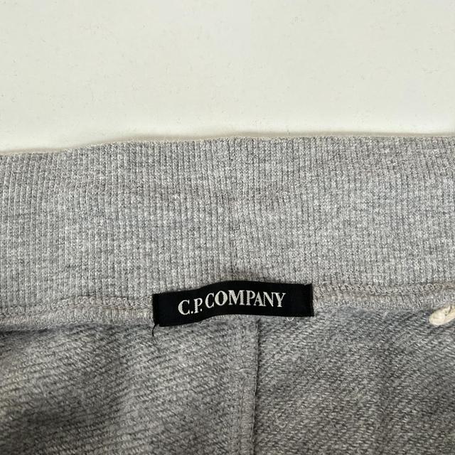 CP Company Grey Cotton Lens Tracksuit Bottoms / Joggers