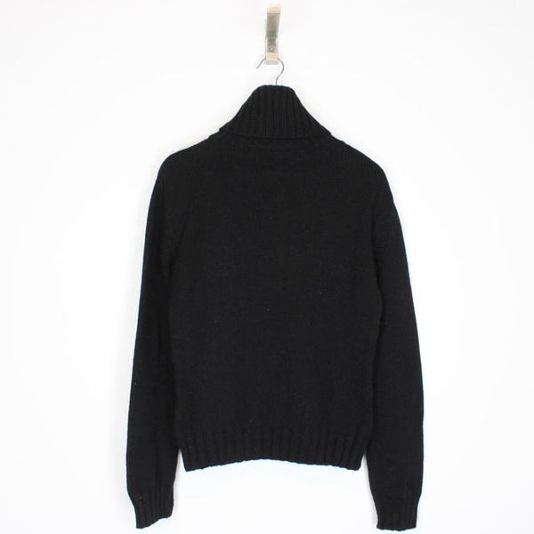 Vintage Dolce &amp; Gabbana Brown and Tan Roll Neck Wool Knit Jumper