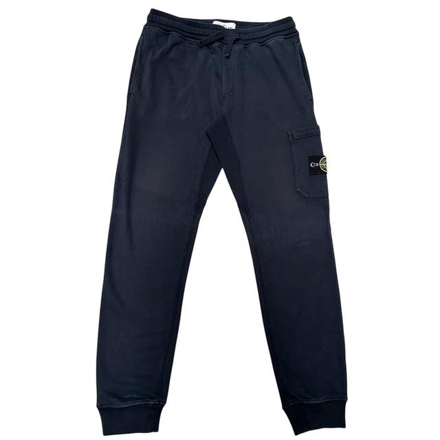 Stone Island SS 2018 Navy Blue Cotton Tracksuit Bottoms / Joggers