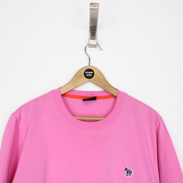 Paul Smith Zebra Badge Pink Short Sleeve T-Shirt