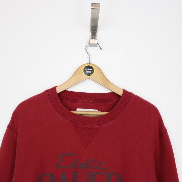 Vintage 90s Eddie Bauer Burgundy Spellout Sweatshirt Jumper