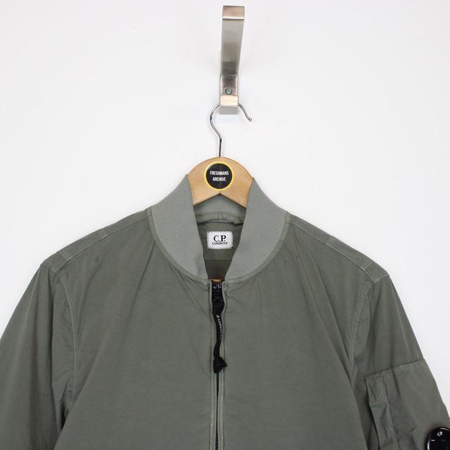 CP Company Sage Green Full Zip Nycra Goggle Bomber Jacket