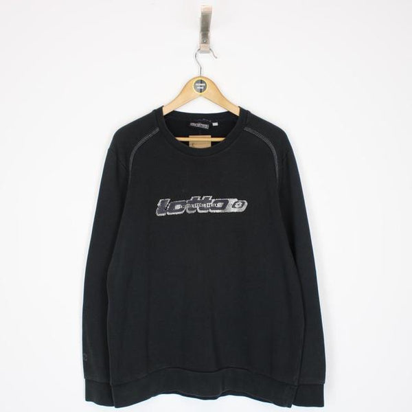 Vintage Lotto Black and White Crew Neck Spellout Sweatshirt Jumper