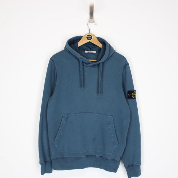 Stone Island AW 2021 Blue Cotton Hoodie Jumper