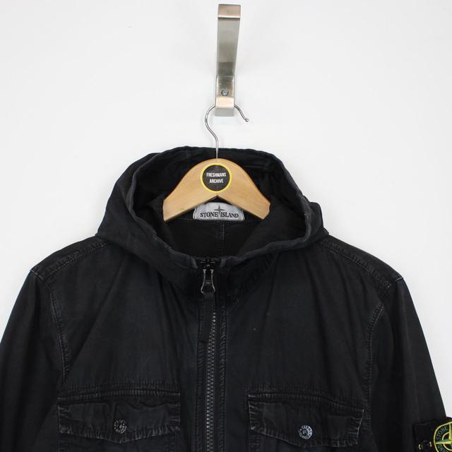 Stone Island AW 2018 Black Full Zip Hooded Overshirt Jacket