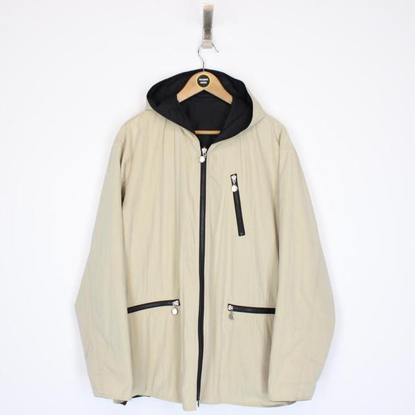 Vintage Fendi Beige and Black Spellout Full Zip Jacket