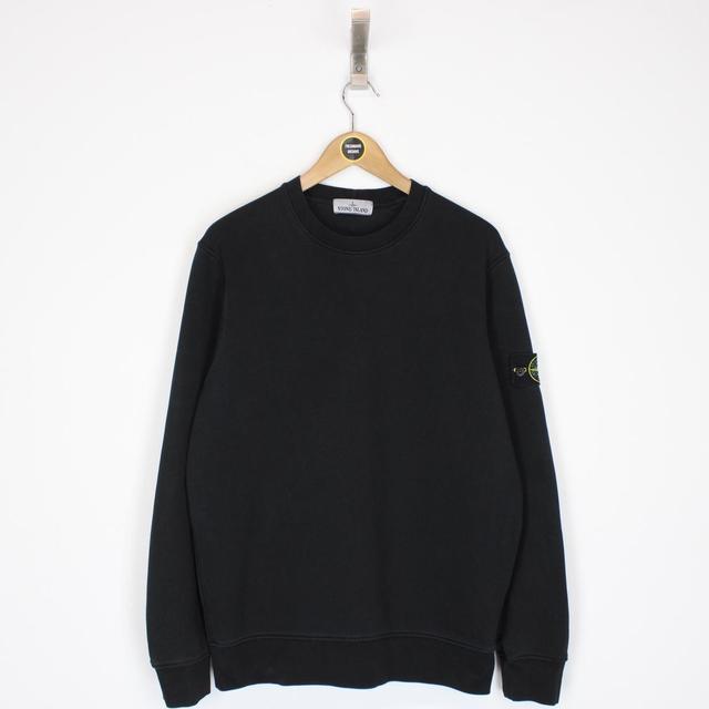 Stone Island Black Cotton Sweatshirt Jumper