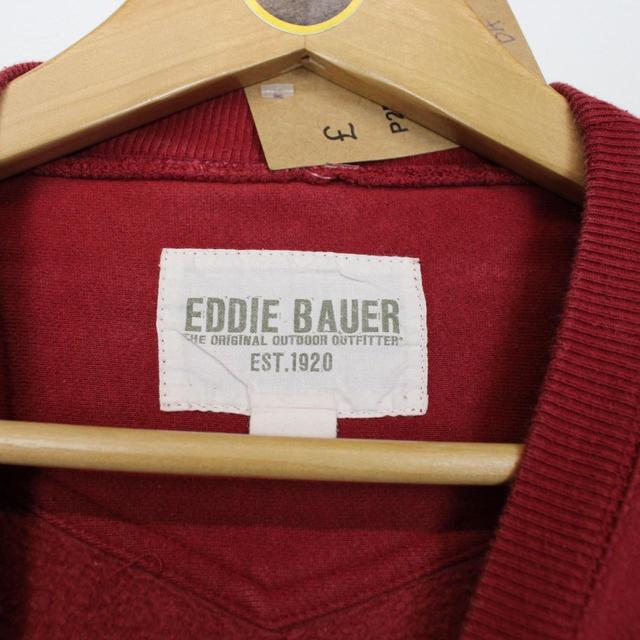 Vintage 90s Eddie Bauer Burgundy Spellout Sweatshirt Jumper