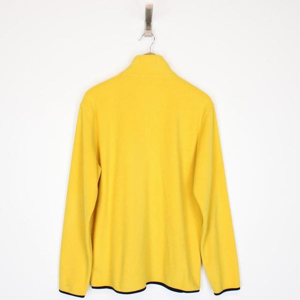 Vintage 00s Nautica Yellow 1/4 Zip Fleece Jumper