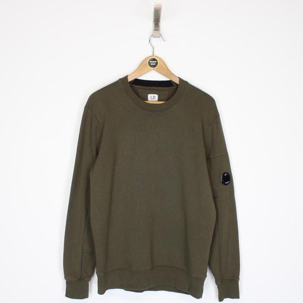 CP Company Khaki Green Goggle Sweatshirt Jumper