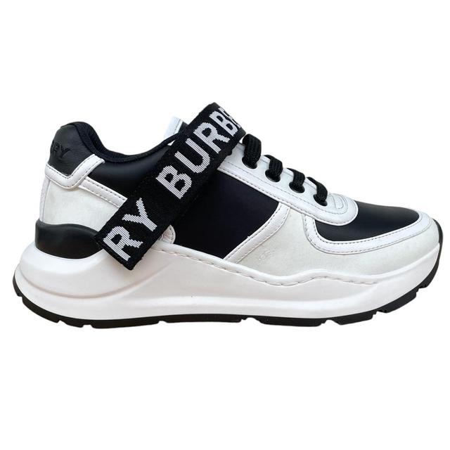 Burberry Ronnie Black and White Leather Trainers