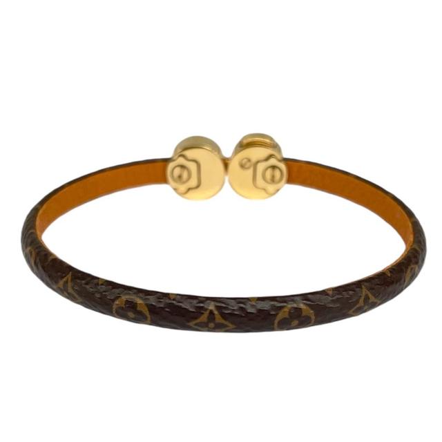 Louis Vuitton Brown and Gold Historic Mini Monogram Bracelet