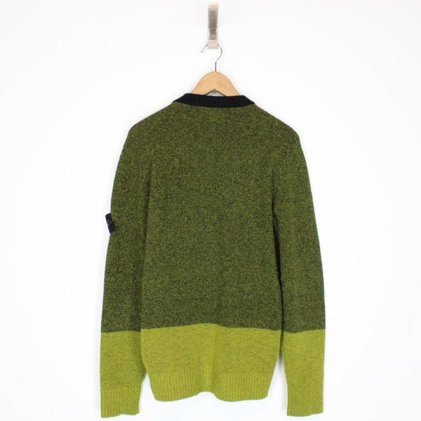 Stone Island AW 2016 Black and Green Alpaca Wool Knit Jumper