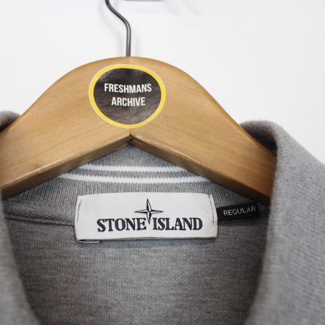 Stone Island SS 2017 Grey Long Sleeve Compass Polo Shirt