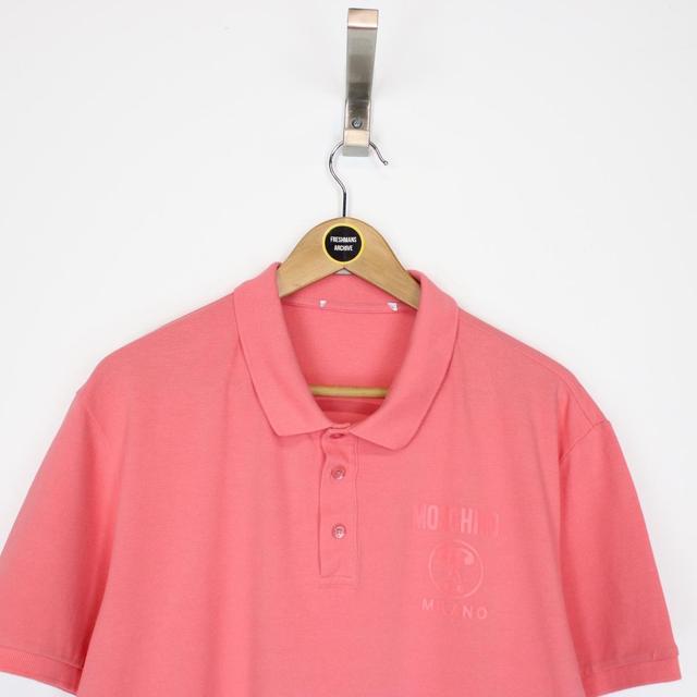 Moschino Milano Couture Pink Short Sleeve Polo Shirt