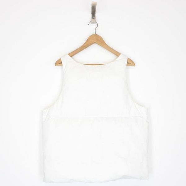 Prada White and Black Cotton Down Tank Top Puffer Vest