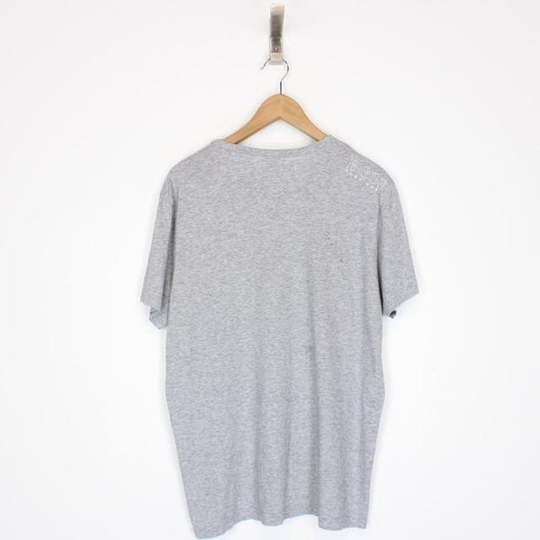 Hugo Boss Grey Short Sleeve Spellout Cotton T-Shirt