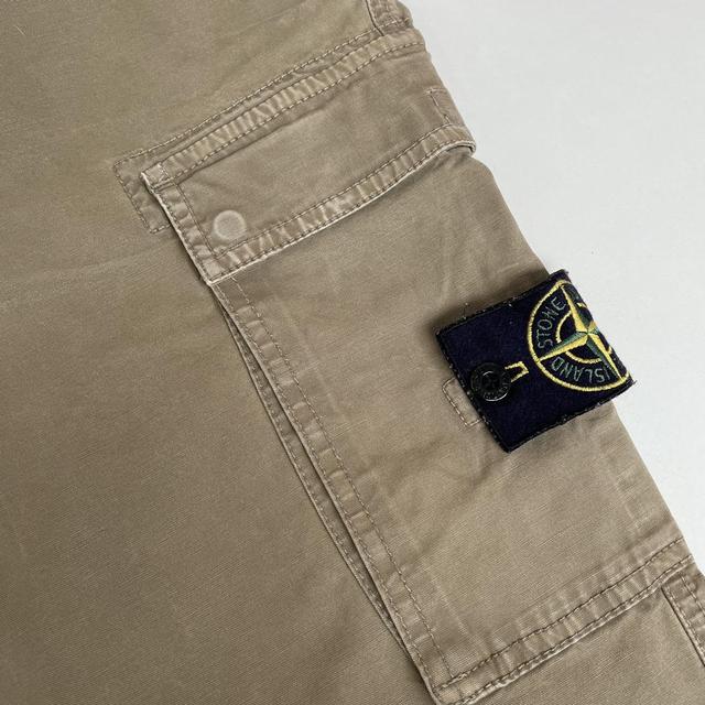 Stone Island AW 2019 Khaki Brown Slim Fit Cargo Trousers