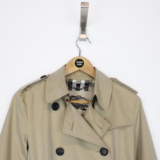 Burberry London Tan Brown Nova Check Double Breasted Belted Trench Coat