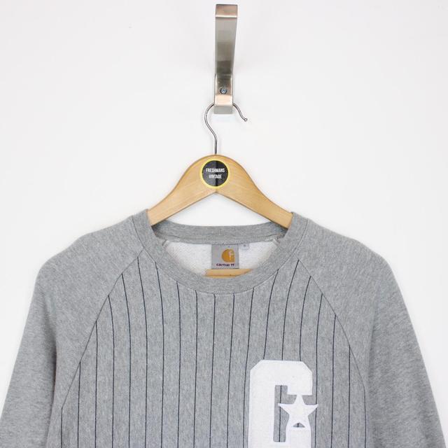 Vintage Carhartt Grey Spellout Sweatshirt Jumper