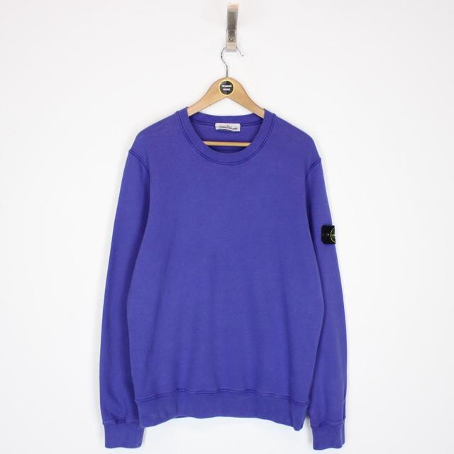 Stone Island AW 2021 Blue Cotton Sweatshirt Jumper