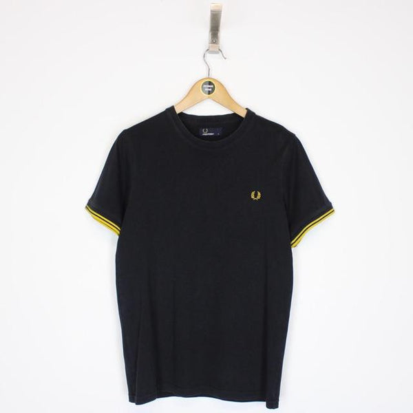 Fred Perry Black and Yellow Short Sleeve T-Shirt