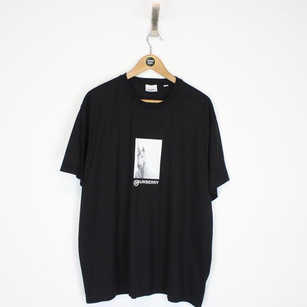 Burberry Black Unicorn Logo Short Sleeve T-Shirt