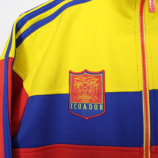 Rare Vintage Adidas Ecuador Red and Yellow 1974 World Cup Football Track Jacket