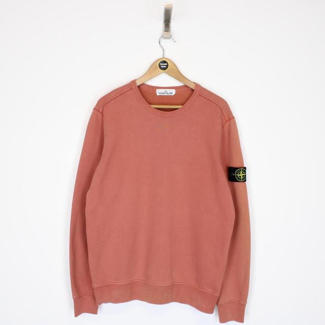 Stone Island AW 2019 Coral Orange Cotton Sweatshirt Jumper