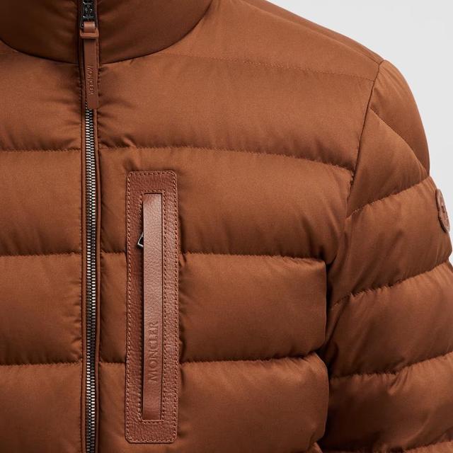 Moncler Lauriolle Brown Full Zip Hooded Short Down Jacket