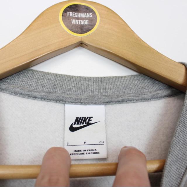 Nike Club Grey Crew Neck Spellout Sweatshirt Jumper