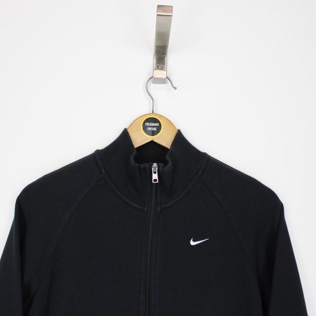 Vintage 00s Nike Black and White 1/4 Zip Sweatshirt Jumper