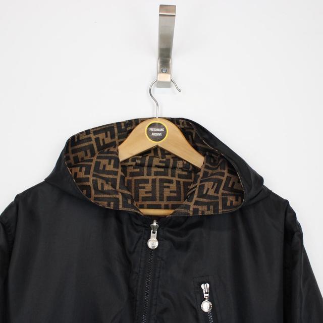 Vintage Fendi Brown and Black Zucca Monogram Full Zip Jacket