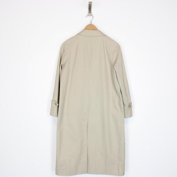 Vintage 90s Burberry Beige Nova Check Single Breasted Trench Coat